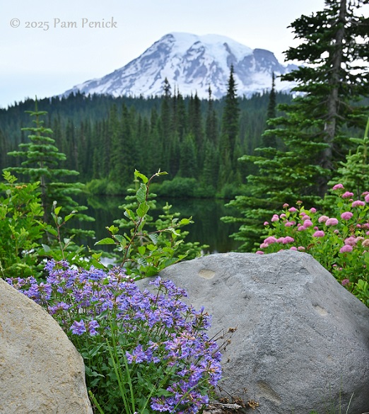 Turquoise lakes, waterfalls in North Cascades National Park